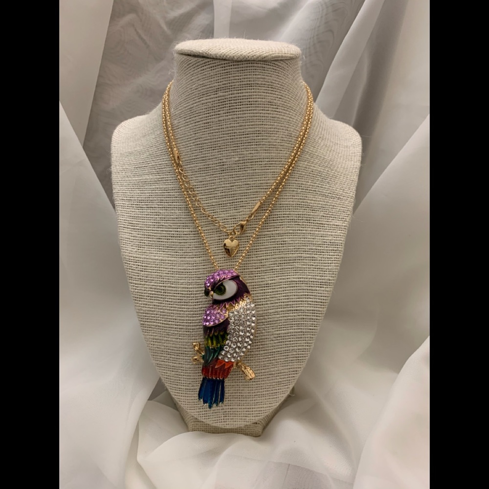 Betsey Johnson Necklace with Bird Charm